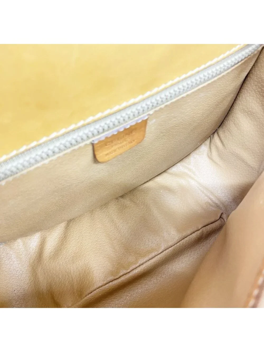 Celine Shoulder Bag Macadam Brown Gold